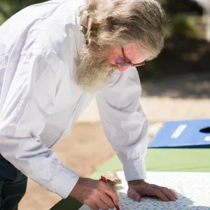 Cultivating the Wild: Native Gardens Tour and 90th Birthday Celebration, birthday card signing