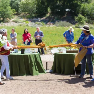 Cultivating the Wild: Native Gardens Tour and 90th Birthday Celebration, Frederique Laviopierre, Martha Osborne, Vijaya Jammalamadaka, Betsy Collins.