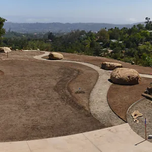 Island View Garden Installation, panorama from Pritzlaff Conservation Center Deck