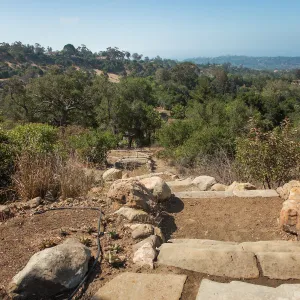 Pritzlaff Conservation Center Ribbon Cutting Celebration, guests exploring the newly planted Island View Garden