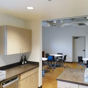 Pritzlaff Conservation Center Construction, Looking southeast across kitchen/breakroom