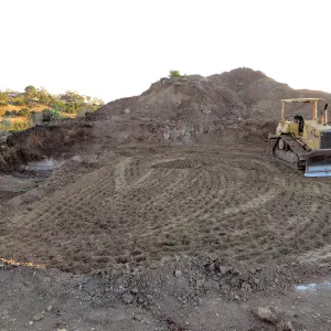 The start of digging at the Pritzlaff Conservation site