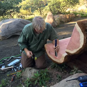 Dave Kershaw creating Jones Bench