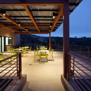 Pritzlaff Conservation Center, looking east across deck