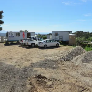 Upper parking lot during construction
