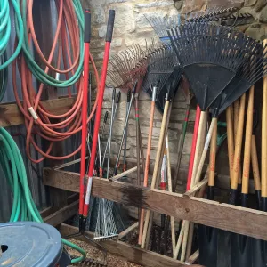 Volunteer tools at the Lady Bird Johnson Wildflower Center