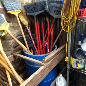 Volunteer tools at the Lady Bird Johnson Wildflower Center