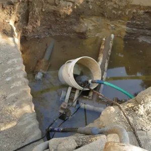 Valve replacement, 4-inch water line, just west of entry kiosk