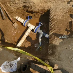 Valve replacement, 4-inch water line, just west of entry kiosk