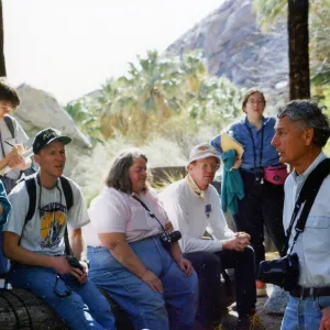 JR Bob Haller UCSB Bot103A field trip to Borrego Palms Canyon, 1993