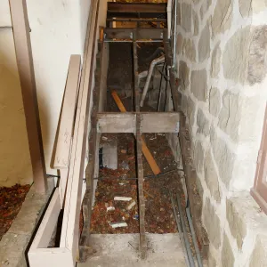Herbarium steps removed for fumigation