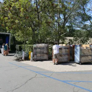 2016 Herbarium Collection Move, loading trucks