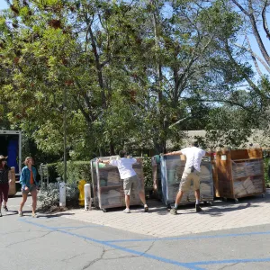 2016 Herbarium Collection Move, loading trucks