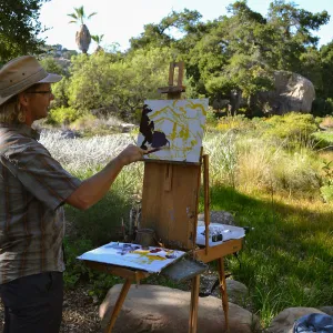 2016 Fall Native Plant Sale Preview Party, plein air artist Chris Potter