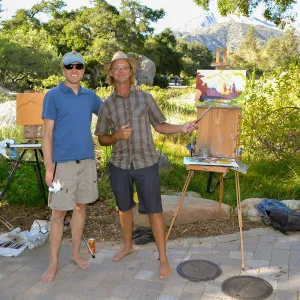 2016 Fall Native Plant Sale Preview Party, plein air artists Kevin Gleason and Chris Potter
