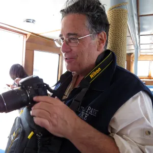 Santa Cruz Island Trip, Chuck Rennie on Island Packers boat