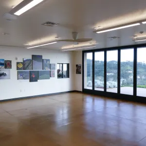 Pritzlaff Conservation Center Exhibit Room, Bob Haller Plants of California Photography Exhibit, view looking southwest