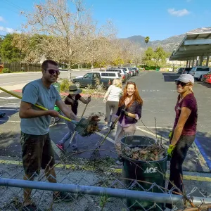 Martin Luther King Day of Service, SBBG staff working at Monte Vista School
