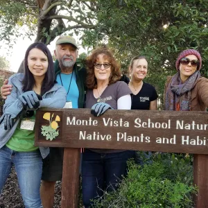 Martin Luther King Day of Service, SBBG staff working at Monte Vista School