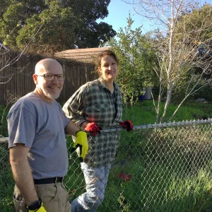 Martin Luther King Day of Service, SBBG staff working at Monte Vista School