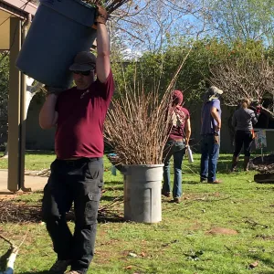 Martin Luther King Day of Service, SBBG staff working at Monte Vista School