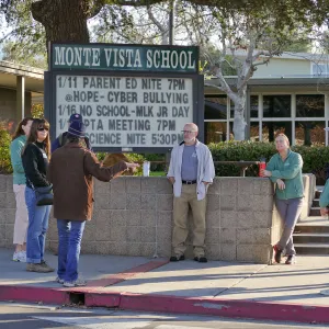 Martin Luther King Day of Service, SBBG staff working at Monte Vista School