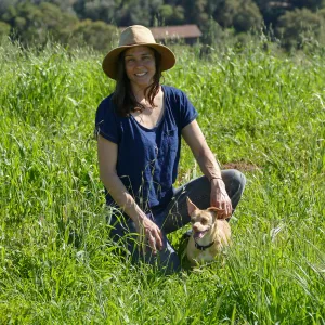 Betsy Lape and Ginger on Cavalli Ridge