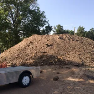 Soil stock pile at Hansen site