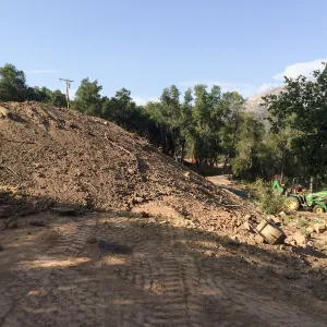 Soil stock pile at Hansen site