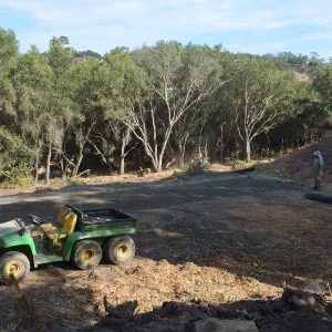 Preparing Hansen Archeological site for soil stockpile