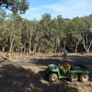 Preparing Hansen Archeological site for soil stockpile