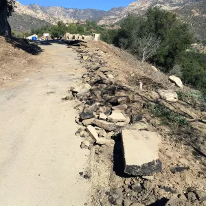 Driveway during Pritzlaff Conservation Center construction.
