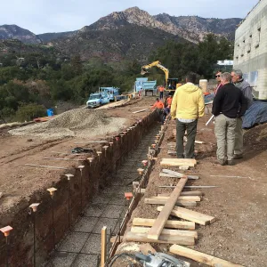 Construction of the rill at the Pritzlaff Conservation Center