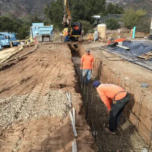Construction of the rill at the Pritzlaff Conservation Center