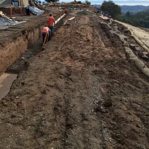 Construction of the rill at the Pritzlaff Conservation Center