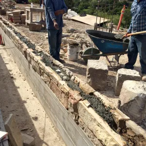 Construction of the rill at the Pritzlaff Conservation Center