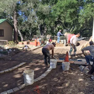Flagstone area, Water Wise Home Garden