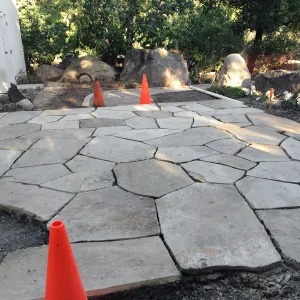 Flagstone area, Water Wise Home Garden