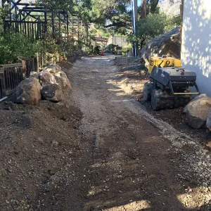 Preparing new path to Cottage and Water Wise Home Garden