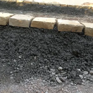 Preparing new path to Cottage and Water Wise Home Garden