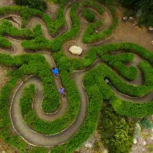 Aerial view of Centennial Maze