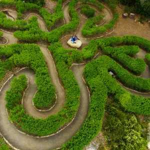 Aerial view of Centennial Maze