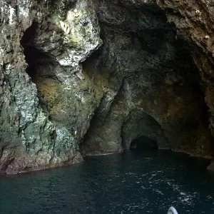 Santa Rosa Island Trip, Painted Cave on Santa Cruz Island from boat