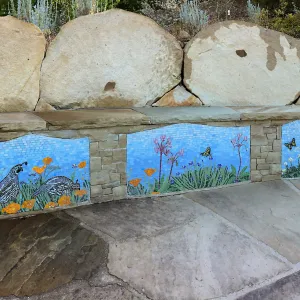 Grammy's Bench with mosaic by Patti Jacquemain