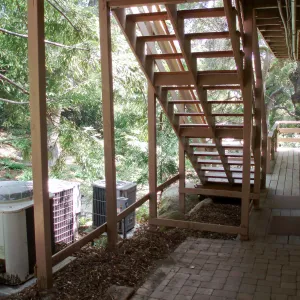 Blaksley Library, stairs on east side