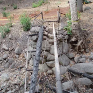 Campbell Bridge remains after Jesusita Fire