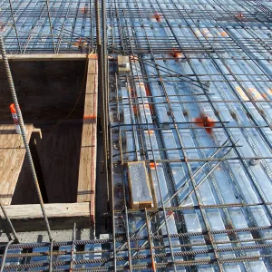 Pritzlaff Conservation Center Construction, first floor rebar