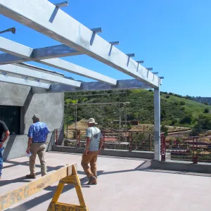 Pritzlaff Conservation Center Construction, looking northeast across deck