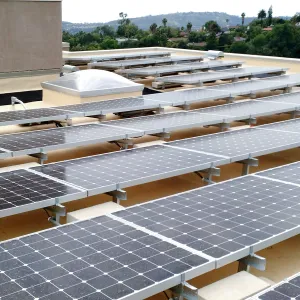 Pritzlaff Conservation Center construction, solar panels on roof