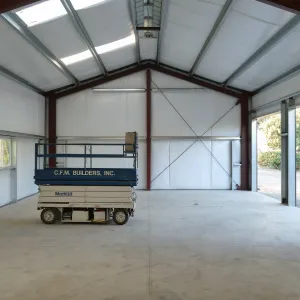Horticulture Barn Construction, interior looking northwest